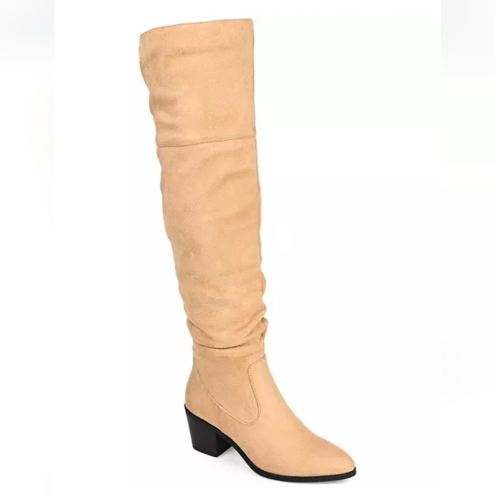 JOURNEE COLLECTION Women's Zivia Wide Calf Tan Boots Size 12 Wide Calf NWT